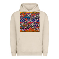 Pigment French Oak african ankara zebra seamless pattern Urban Hoodie - BundleAndBundleShop