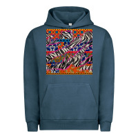 Pigment Midnight Navy african ankara zebra seamless pattern Urban Hoodie - BundleAndBundleShop