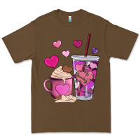 Cacao valentines day heart coffe Premium Tee - AdoDesignShop