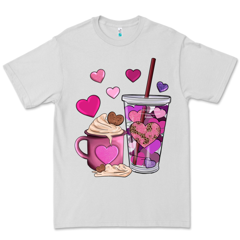 Valentines Day Heart Coffe Premium Tee by AdoDesignShop | Teevron