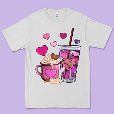 Valentines Day Heart Coffe Premium Tee Designed By Adodesignshop
