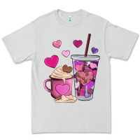 Dove Grey valentines day heart coffe Premium Tee - AdoDesignShop