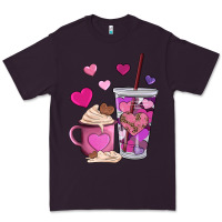 Plum valentines day heart coffe Premium Tee - AdoDesignShop