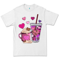 White valentines day heart coffe Premium Tee - AdoDesignShop