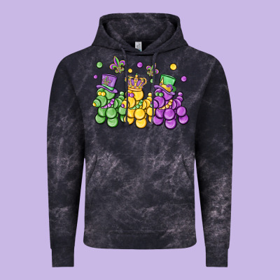 Mardi Gras Bead Dogs Vintage Hoodie Designed By Maliassmallbusiness