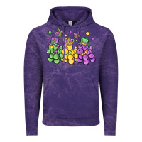 Cloud Purple mardi gras bead dogs Vintage Hoodie - MaliasSmallBusiness
