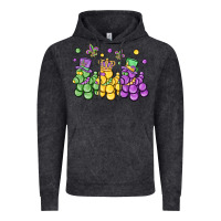 Vintage Black mardi gras bead dogs Vintage Hoodie - MaliasSmallBusiness