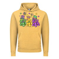 Vintage Mustard mardi gras bead dogs Vintage Hoodie - MaliasSmallBusiness