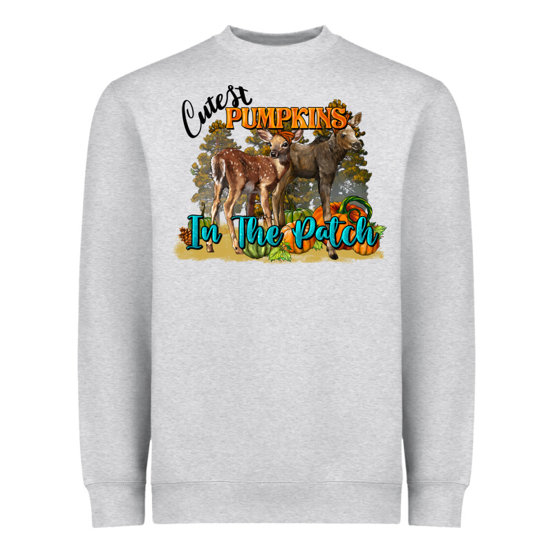 Fall Cutest Pumpkin In The Patch Deer Heavyweight Sweatshirt by LillyAllenDesigns | Teevron