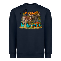 Navy Fall Cutest Pumpkin In The Patch Deer Heavyweight Sweatshirt - LillyAllenDesigns