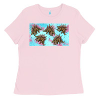 Bubblegum Pink dinosaur stegosaurus sippy cup Ladies Tee - Artiststas
