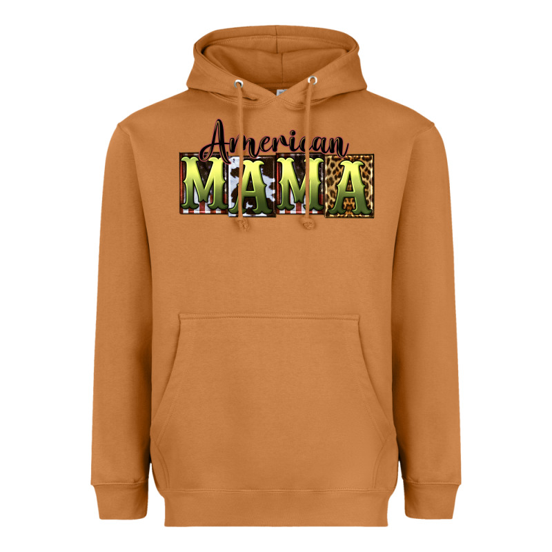 American Mama  Mother's Day Heavyweight Hoodie by CowGirlArtShop | Teevron