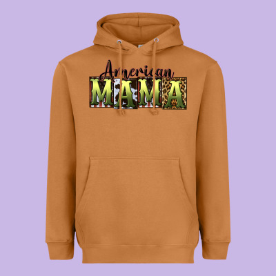 American Mama  Mother's Day Heavyweight Hoodie Designed By Cowgirlartshop