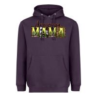 Plum American Mama  Mother's Day Heavyweight Hoodie - CowGirlArtShop