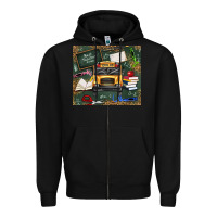 Black school bus back to school Zipper Hoodie - texasbilliewilder