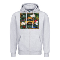 Heather Grey school bus back to school Zipper Hoodie - texasbilliewilder