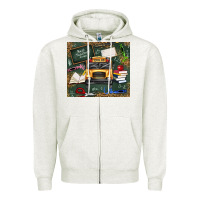 Oatmeal Heather school bus back to school Zipper Hoodie - texasbilliewilder