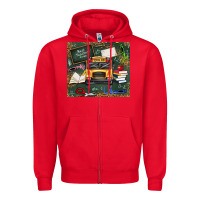 Red school bus back to school Zipper Hoodie - texasbilliewilder