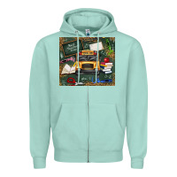 Seafoam school bus back to school Zipper Hoodie - texasbilliewilder