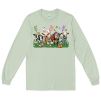 Matcha easter cow Long Sleeve Tee - LillyAllenDesigns