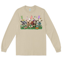 Mushroom easter cow Long Sleeve Tee - LillyAllenDesigns