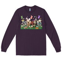 Plum easter cow Long Sleeve Tee - LillyAllenDesigns