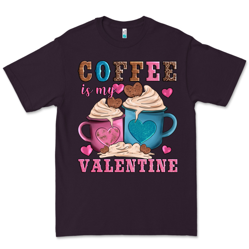 Valentines Day Coffe Is My Valentine Premium Tee by AdoDesignShop | Teevron