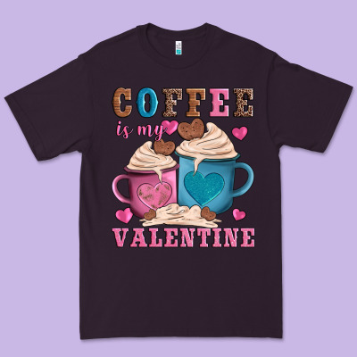 Valentines Day Coffe Is My Valentine Premium Tee Designed By Adodesignshop