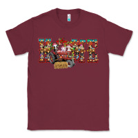Burgundy home Christmas farm animals Classic Tee - CowhideDigitalArt