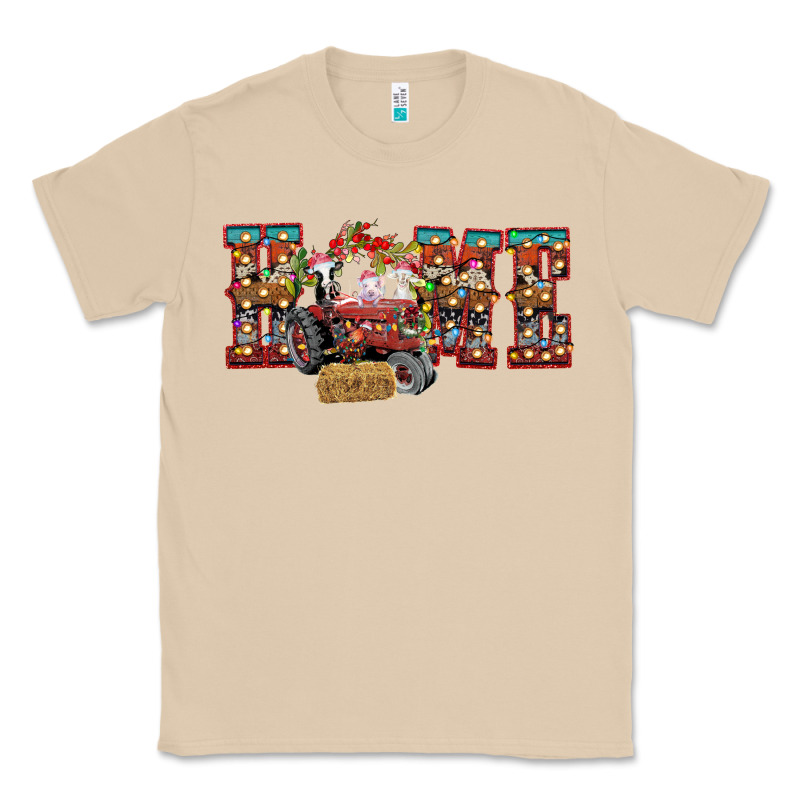 Home Christmas Farm Animals Classic Tee by CowhideDigitalArt | Teevron