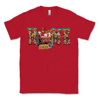 Red home Christmas farm animals Classic Tee - CowhideDigitalArt