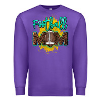 Purple Football Mom mother's day Premium Sweatshirt - HowdyJamesFarm