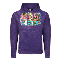 Cloud Purple Happy Easter Vintage Hoodie - NancyCooperArtShop