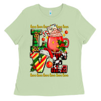 Matcha love with coffee cup and christmas lights Ladies Tee - AdoDesignShop