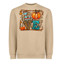 Mushroom Fall Autumn Leopard Love Pumpkin Heavyweight Sweatshirt - LillyAllenDesigns