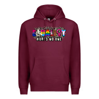 Burgundy Pride equality hurts no one Premium Hoodie - CowGirlArtShop