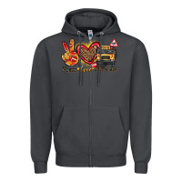 Smoke peace love school bus Zipper Hoodie - texasbilliewilder