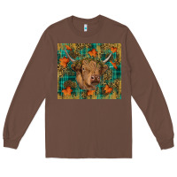 Chestnut Western Fall Cow Long Sleeve Tee - RanaPortraitStore
