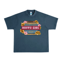 Midnight Navy welcome to the fabulous happy girl avenue Urban Heavy Tee - MaliasSmallBusiness