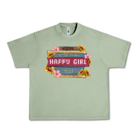 Oil Green welcome to the fabulous happy girl avenue Urban Heavy Tee - MaliasSmallBusiness