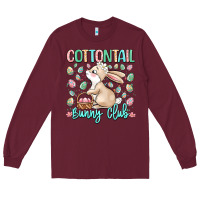 Burgundy cottontail bunny club Long Sleeve Tee - LillyAllenDesigns