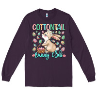Plum cottontail bunny club Long Sleeve Tee - LillyAllenDesigns