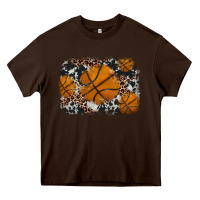 Chocolate Brown basketball background Heavy Core Tee - JahusDesignShop