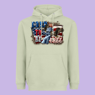 Born To Be Free Heavyweight Hoodie Designed By Cowgirlartshop