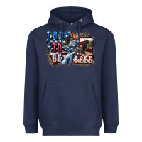 Navy Born to be free Heavyweight Hoodie - CowGirlArtShop