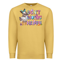 Antique Gold Don't worry be happy Easter Premium Sweatshirt - CowGirlArtShop