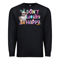 Black Don't worry be happy Easter Premium Sweatshirt - CowGirlArtShop