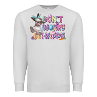 Dove Grey Don't worry be happy Easter Premium Sweatshirt - CowGirlArtShop