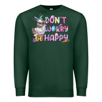 Sports Green Don't worry be happy Easter Premium Sweatshirt - CowGirlArtShop