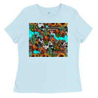Baby Blue rodeo cowboy tumbler Ladies Tee - JahusDesignShop